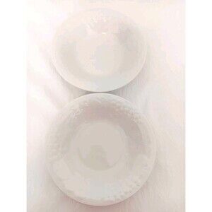 Vintage Philippe Richard "Fruit" White Embossed Rim Soup Pasta Bowls - Set of 2